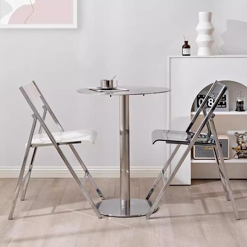 Folding Dining Chair Portable Comfortable Aesthetic Modern Dining Chairs Relaxing Backrest Chair Home Living Room Furnitures