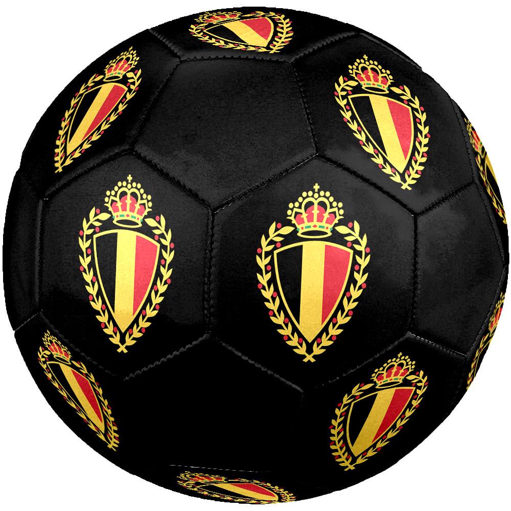 Belgium National Football Logo Size 5 Soccer Ball, Machine-Stitched PVC, Durable & High Bounce, All Ages Fit, Fan Merchandise, Matches & Outdoor Use.