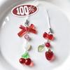 Backpack Decoration Cherry Bowknot Keyholder Women Girl Jewelry Ornament