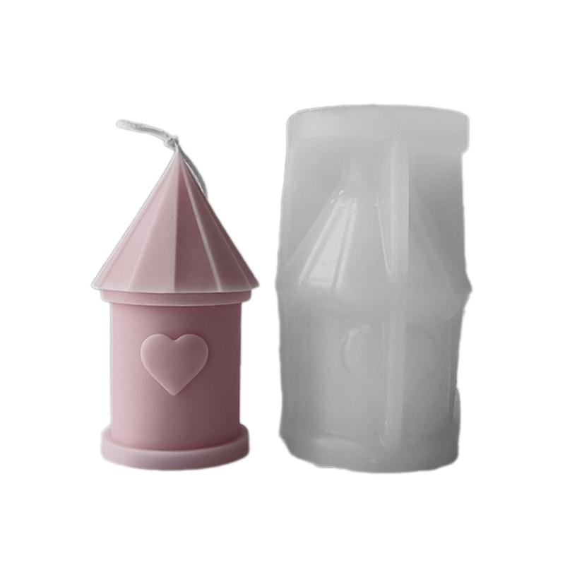 Multi Purpose House Candle Mold Heat Resistant Silicone Molds Easy to Demold Wax Mould for DIY Enthusiasts and Artists L