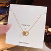 Korean 18K Gold Titanium Steel Women's Clavicle Necklace - Versatile, High-End, Non-Fading Temperament Choker.