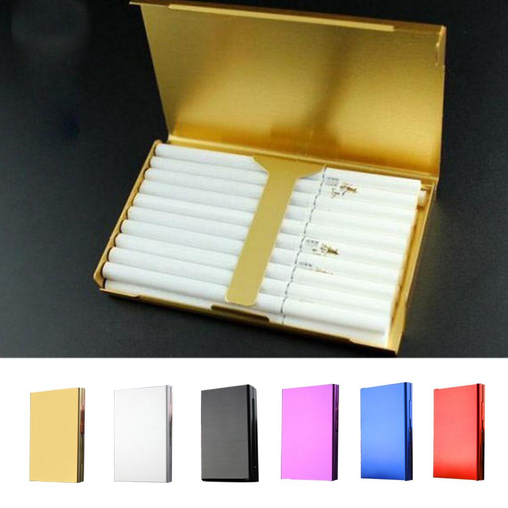 Cigarette Case Holder Aluminum Alloy Flip Extra Slim Cigarette Container Box