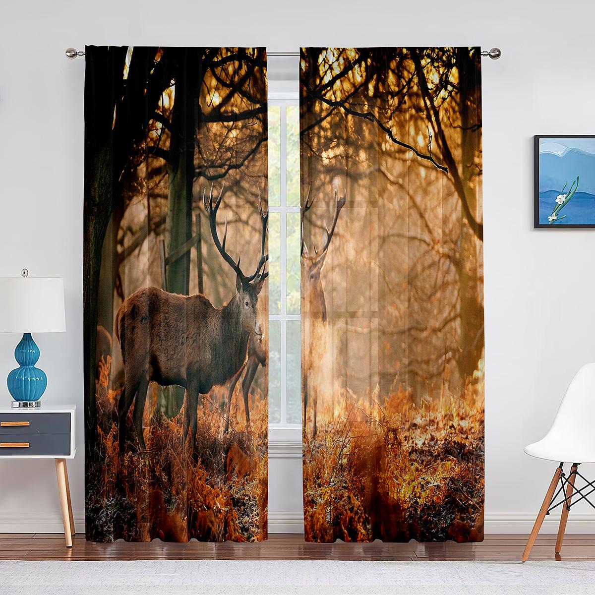 Силуэт двух оленей — фото 3