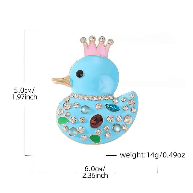 1Pcs Enamel Animal Brooch Lovely Wear Crown Duck Brooches For Women'S Clothes Backpack Pins Gifts