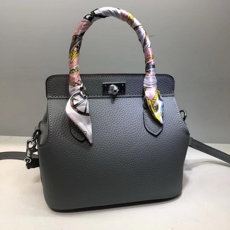 New 's First-layer Cowhide Lychee Pattern Skin Milk Bag Box Portable Single-shoulder Diagonal Leather Women's