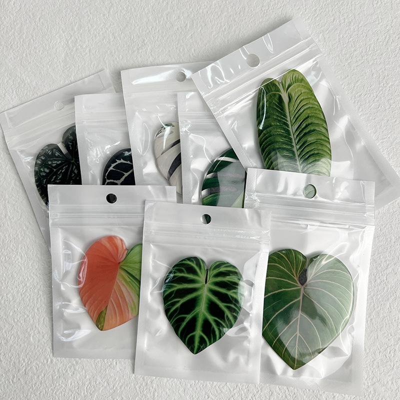 Fridge Magnet Stickers Simulate Leaves Shape Message Memo Paper Fixed For Home Office Work Education Supplies