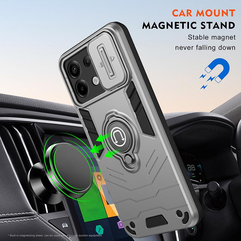 For Redmi Note 13 Military Grade Camera Protection Shockproof Phone Cases For Redmi Note 13 Pro Magnetic Armor Case Coque