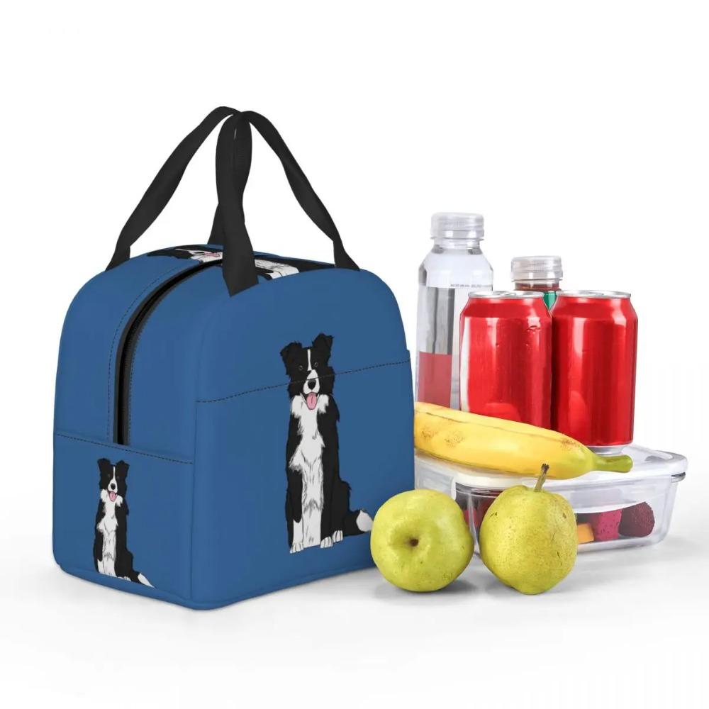 Border Collie Insulated Lunch Bag for Women Office Cooler Thermal Food Box Tote Leakproof Lunch Boxes Container