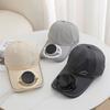 Summer Outdoor Solar Charging Fan Cap Youth Leisure Travel Visor Adult Breathable Sunscreen Cap
