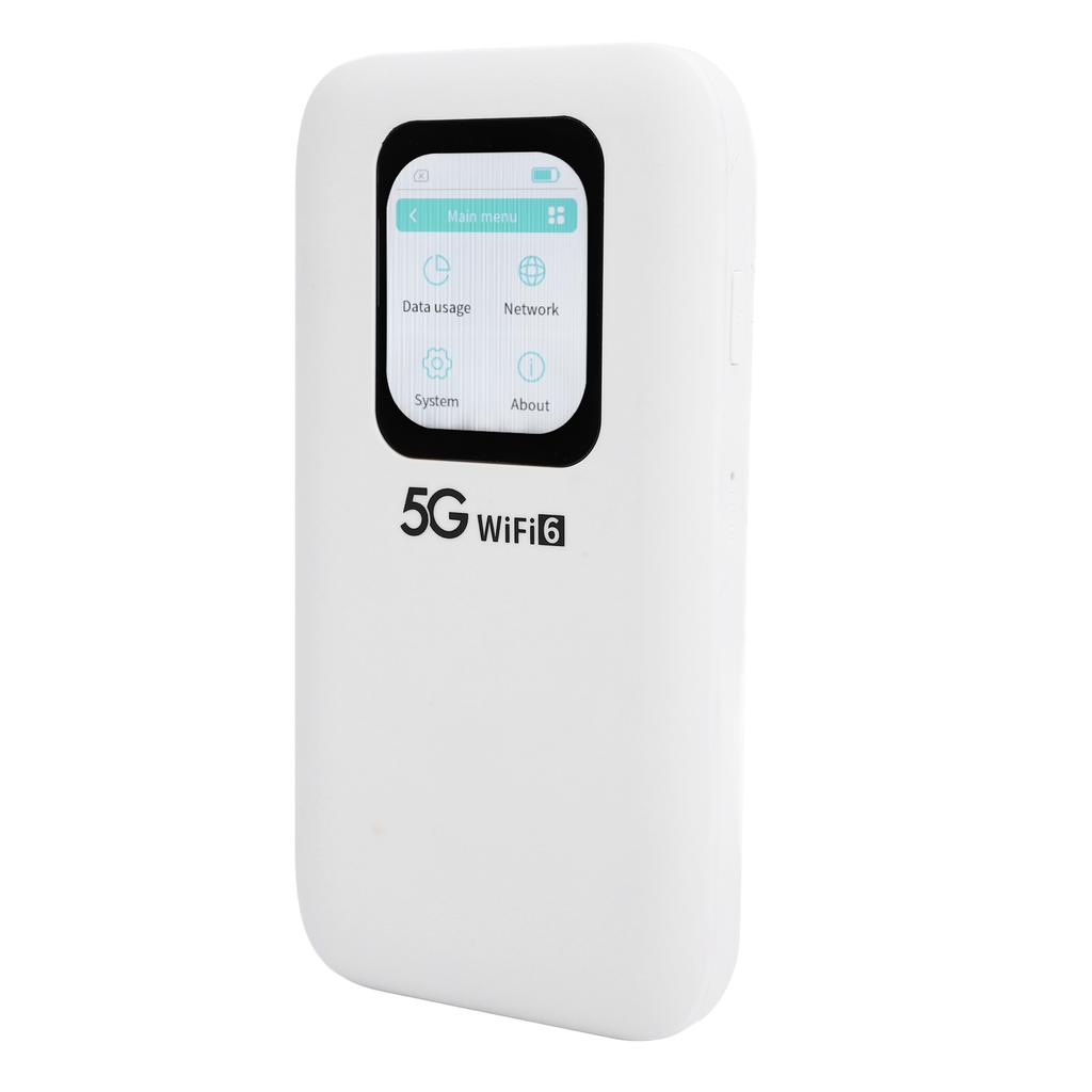 5G WiFi 6 Mobile Hotspot with Nano SIM Card Slot Connects Up To 16 Devices 2.01in Touch Screen Portable WiFi Device for