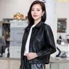 Women's Short Fall Leather Jacket: A Simple, Minimalist Biker-Style Jacket