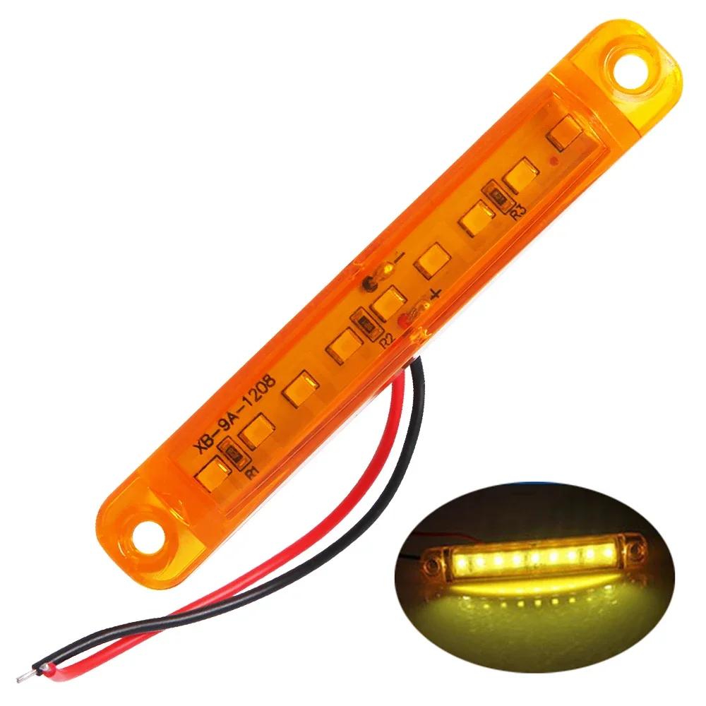 

2/1PCS 12V-24V Led Side Marker Indicator Car Lights Front Rear for Trucks Cab RV Trailer Amber/Red/White/Green/Blue/yellow Lamp 1pc жёлтый