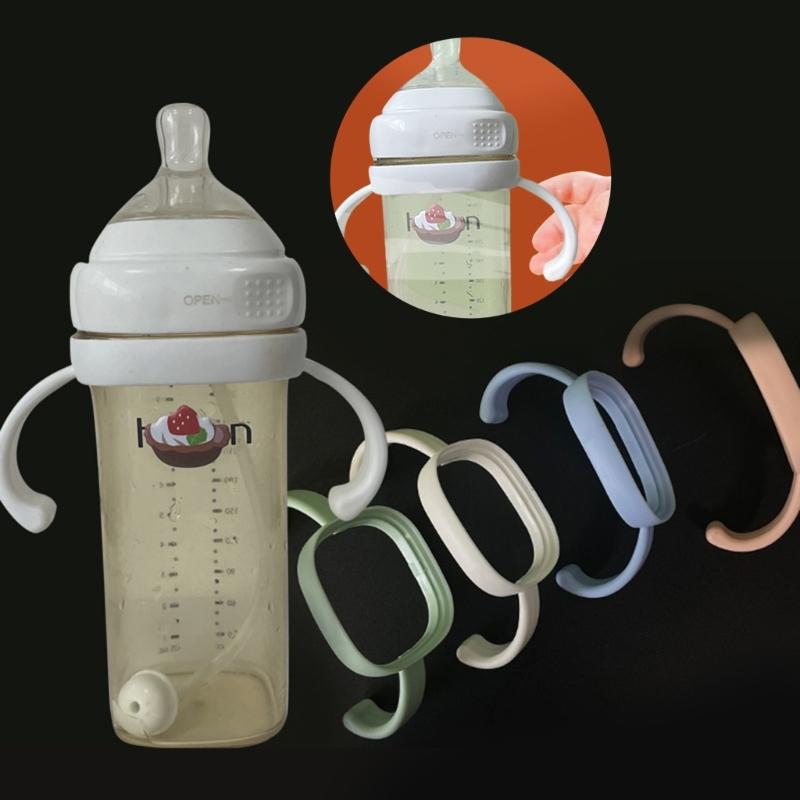Infant Feeding Bottle Accessory with Secure Grip Handle, Child Friendly Bottle Holder Attachments