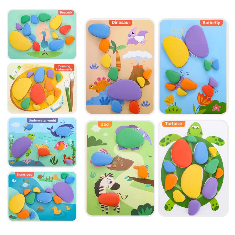 Rainbow Pebbles Stacking Game: Educational Tool & Interactive Logical Thinking Toy for Children