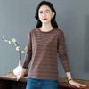 Striped T-shirt Women's Long-sleeved Cotton Spring Bottoming Shirt Top