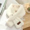 Autumn and winter imitation Rex rabbit hair cross scarf women's fashion versatile double-sided warm lamb wool scarf neck cover