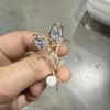 Zircon Tulip Flower Pearl Brooches For Women Sweet  Floral Lapel Pins Banquet Party Clothes Corsage Jewelry Gift
