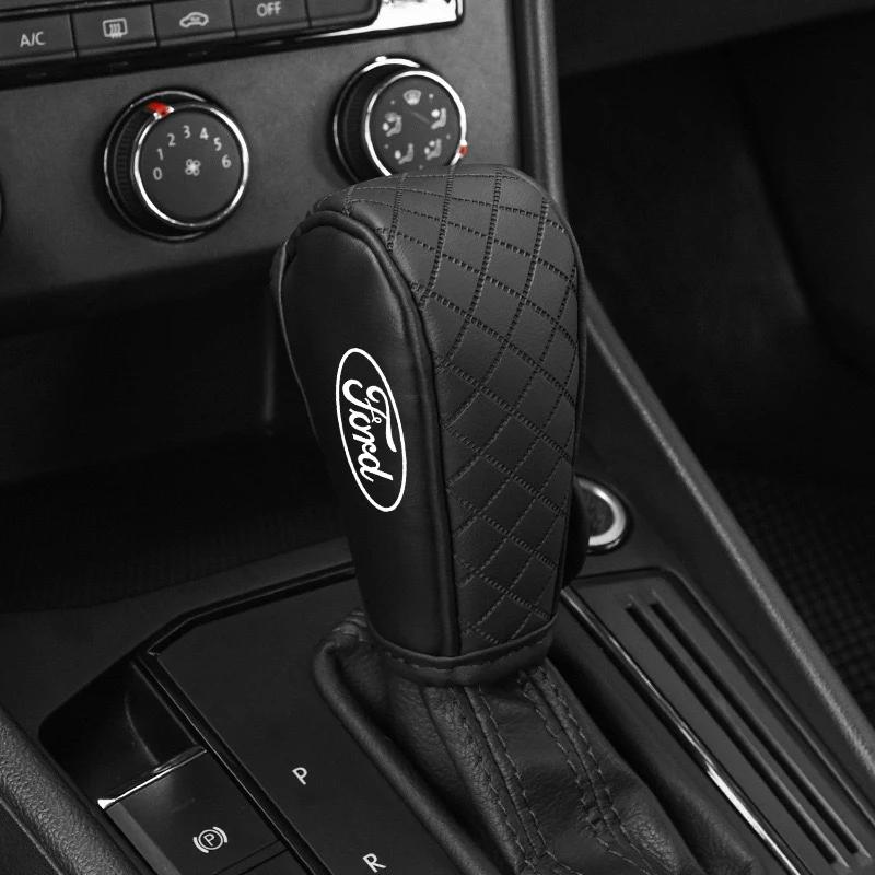 High-end Car Center Console Gear Shift Knob Cover Handle Case For Ford Taurus Focus Fiesta Shelby Edge Mondeo Explorer Escape