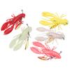 5PCS Shrimp Silicone Fishing Lures 9cm 12.5g Hollow Floating Multi Color Realistic Soft Baits for Freshwater Saltwater