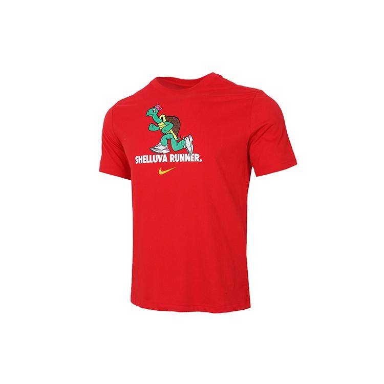 Nike Dri-FIT Tortoise Printing Quick Dry Sports Round Neck Short Sleeve Large Red Men s CZ9830-657 L