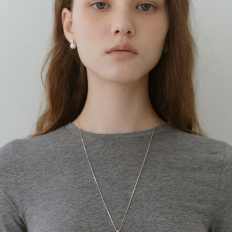 NORMALLEE [Silver 925] Rice Pearl Necklace