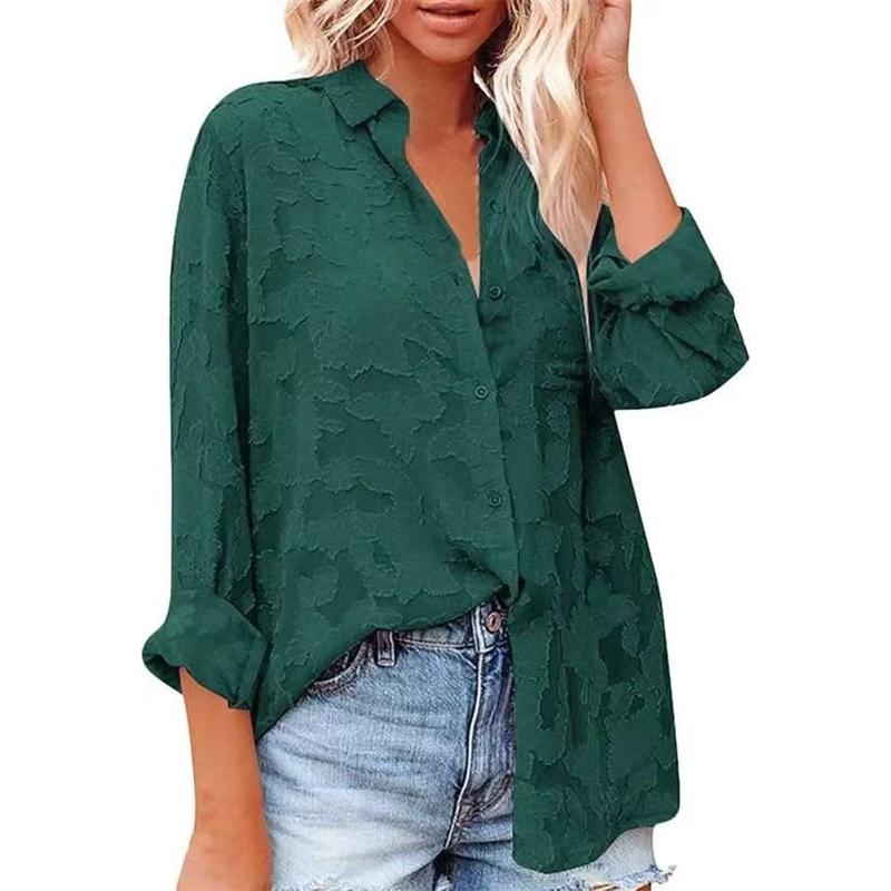 Summer Plus Size Women's Blouse European And American Style Loose Casual Chiffon Shirt Blouse