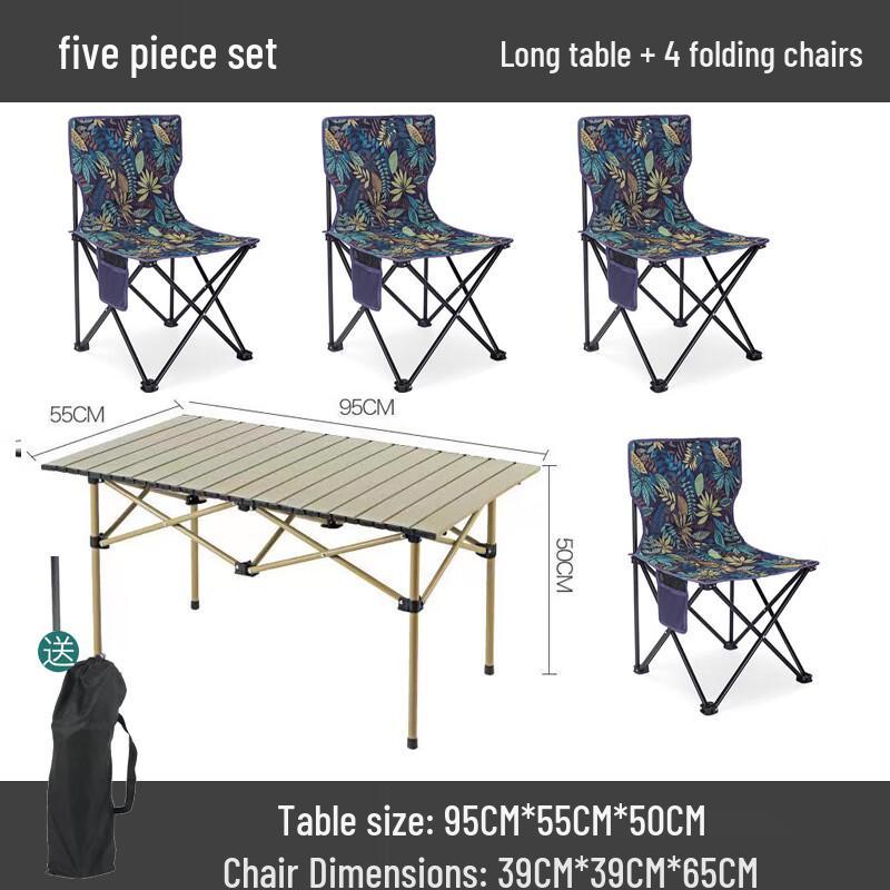 OEING Outdoor Folding Table and Chair Set