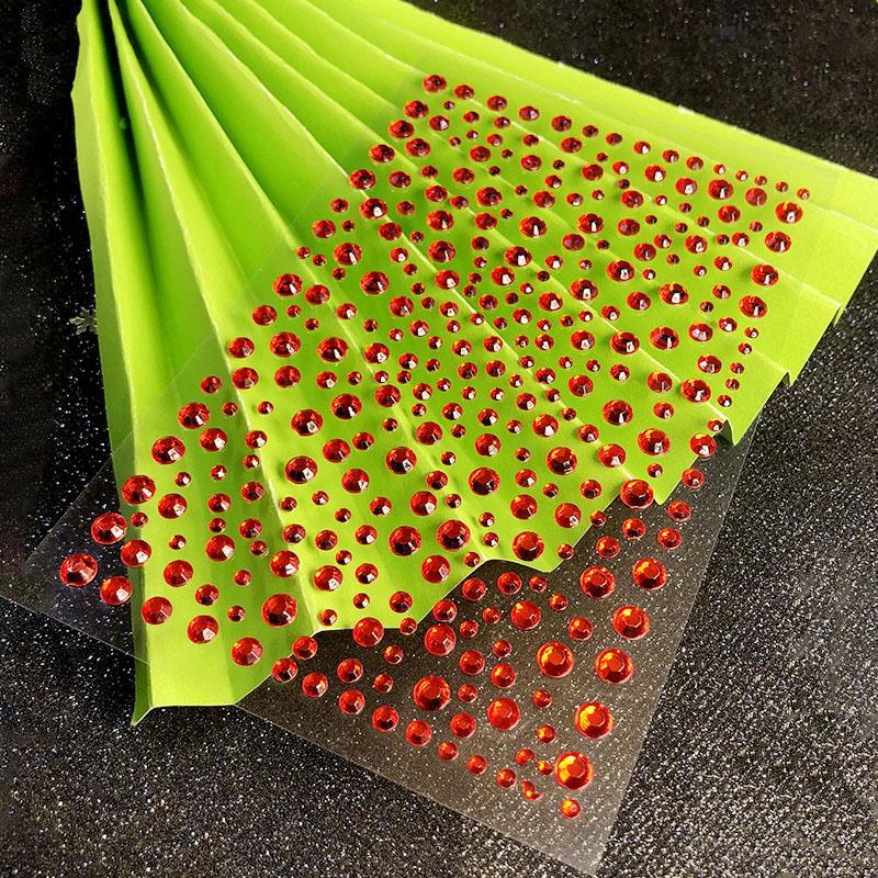 1pc Disposable Rhinestones Sticker Red Face EyeTeardrop Makeup Crystal Tattoo Sticker Children's Stage Show Face Eyes Decoration