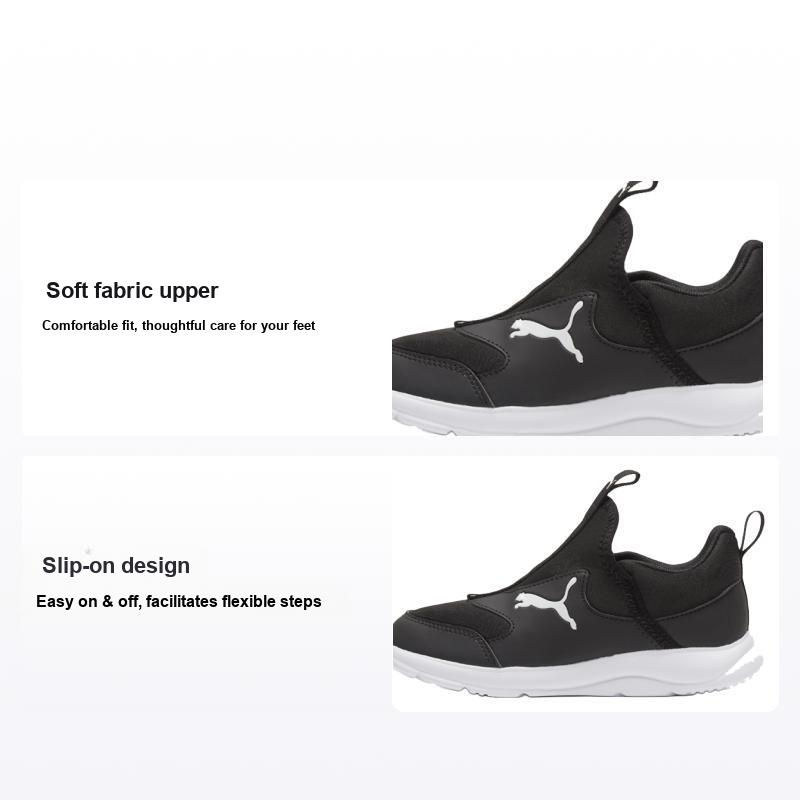 Кроссовки Puma Fun Racer Slip-On Little Kid Black White Kids 193668-04 35