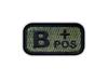 Patchion Blood Type B "pos" Acu-foliage - Self-Adhesive Backing - Embroidered Patch/Badge/Emblem