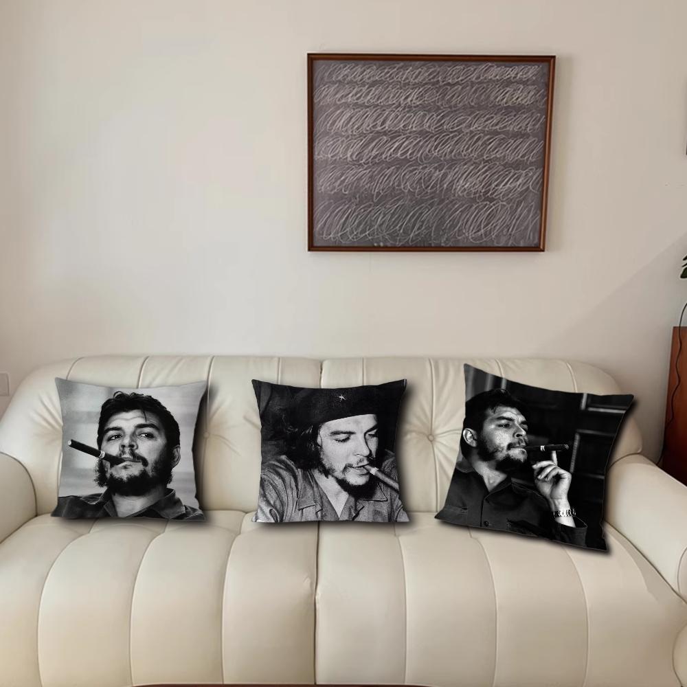Che G-Guevaras Smoking Cushion Cover Living Room Accent Couch Back Support Square Lounge Restful Nap Companion Pillow Case
