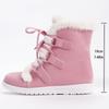 Fashion Winter flat lace up snow boots new women's thick cold resistant warm simple comfortable versatile women's cotton shoes