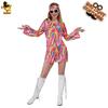Orgy adult women's hippie rock party costumes, big girl generation hippie character performance costumes
