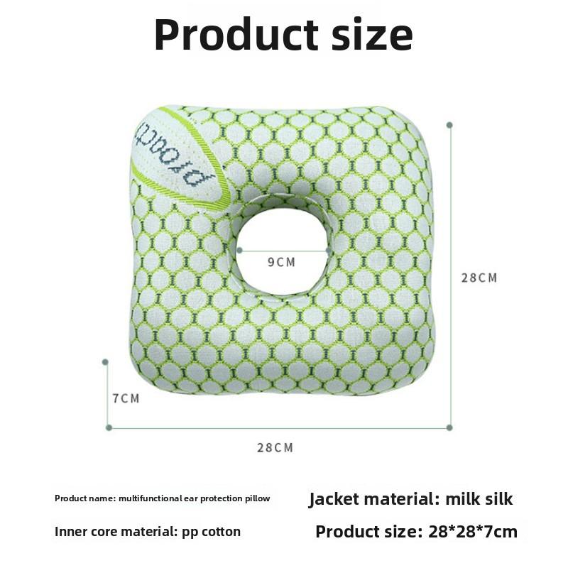 Side Sleeper Pillow with Ear Hole Design Relief Cavity to Prevent Ear Pain Inflammation Pressure Sores