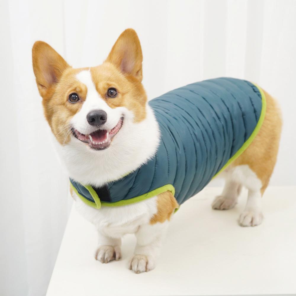 Pet it dog clothes autumn and winter warm and cold Shiba Inu Corgi Golden Retriever medium and large dog pet cotton-padded clothes