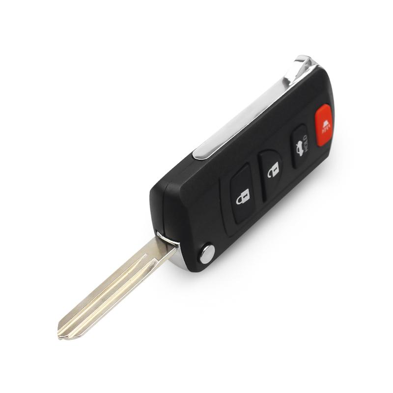 KEYYOU Modified Flip Key For NISSAN Pathfinder Titan Versa Maxima Frontier Xterra Murano INFINITI Fob 3/4BT Car Key Shell Case