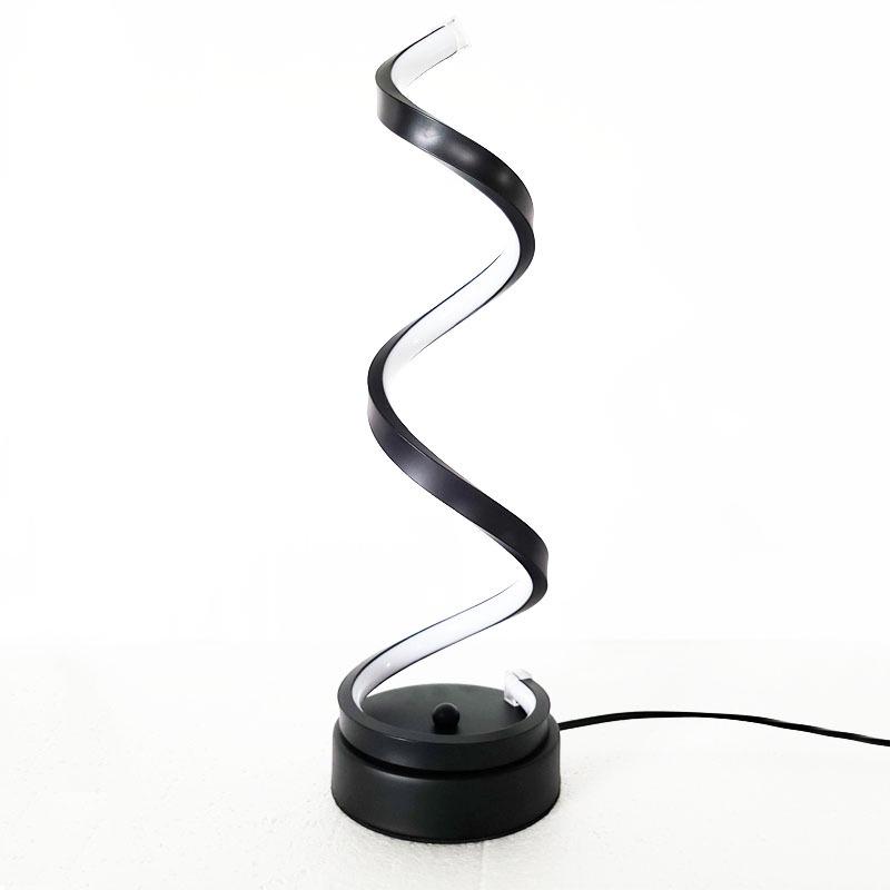 

110-240 В эстетичная акриловая умная настольная лампа с регулируемой яркостью для гостиной, спальни, светильник с пультом дистанционного управления, украшение для дома US Plug чёрный