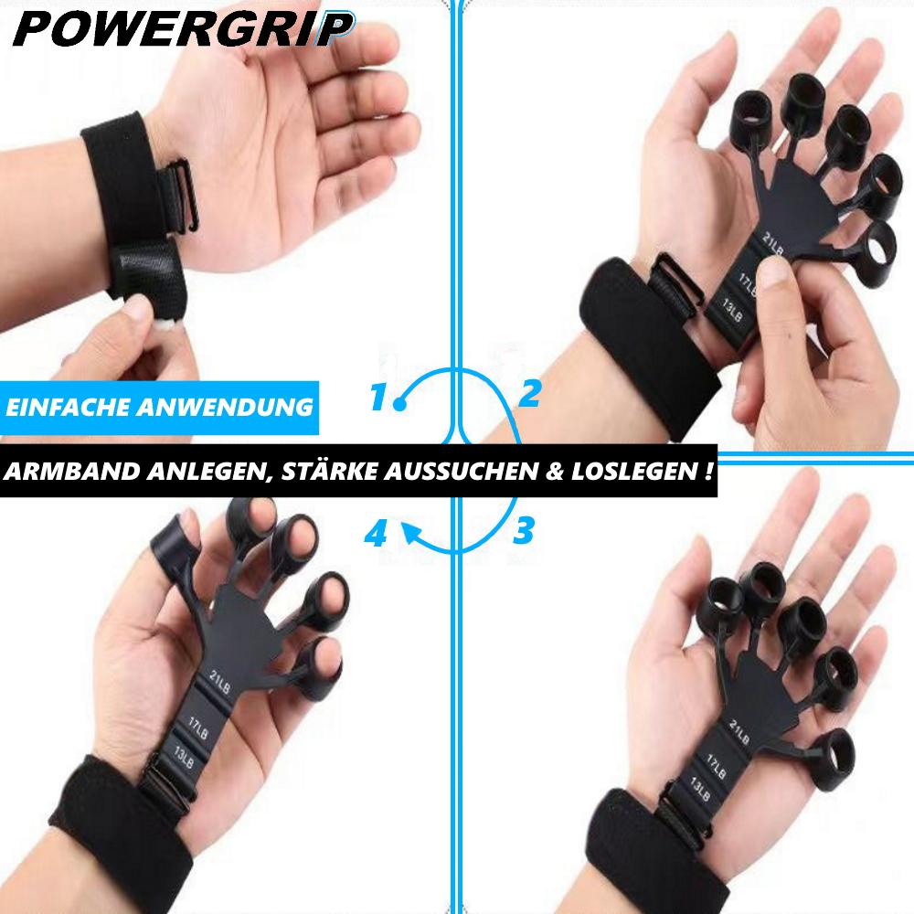 POWERGRIP Hand Trainer Strength Gripper Finger Trainer Forearm Trainer Adjustable
