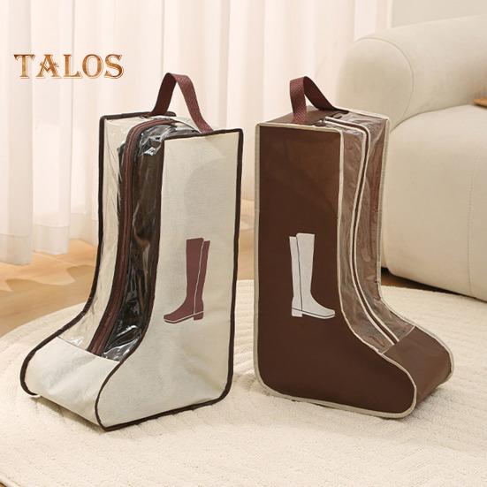 1/2 Stück Schuhaufbewahrungstaschen mit Griff und Reißverschluss, transparentes visuelles Design, wasserdicht, staubdicht, für Reisen, lange Stiefel-Schuhtaschen