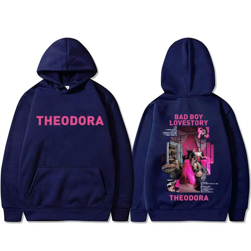 Rapper Theodora Mega Bbl Bad Boy Lovestory Zipper Hoodie Men Women Fashion Hip Hop Zip Up Sweatshirt Men's Vintage Zip Up Jacket
