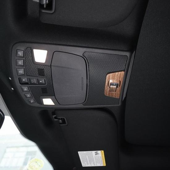 Rear Small Window Lift Button Decor Cover Trim for Ford F150 2015-20 Wood Grain