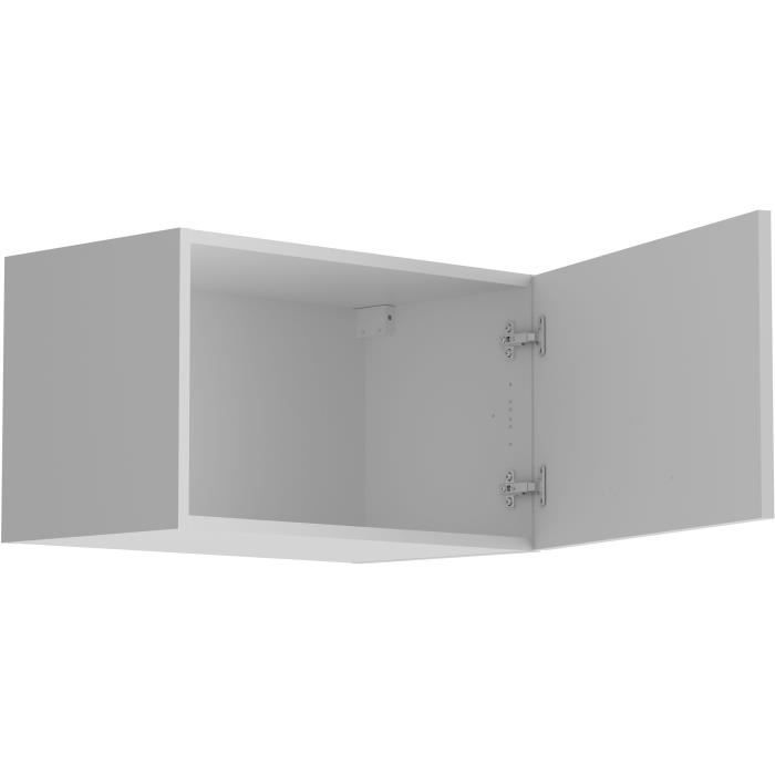 Mobile alto corto 1 anta - OSLO - Bianco - L 60 x P 36 x H 35 cm - Cucina - Contemporaneo - Opaco