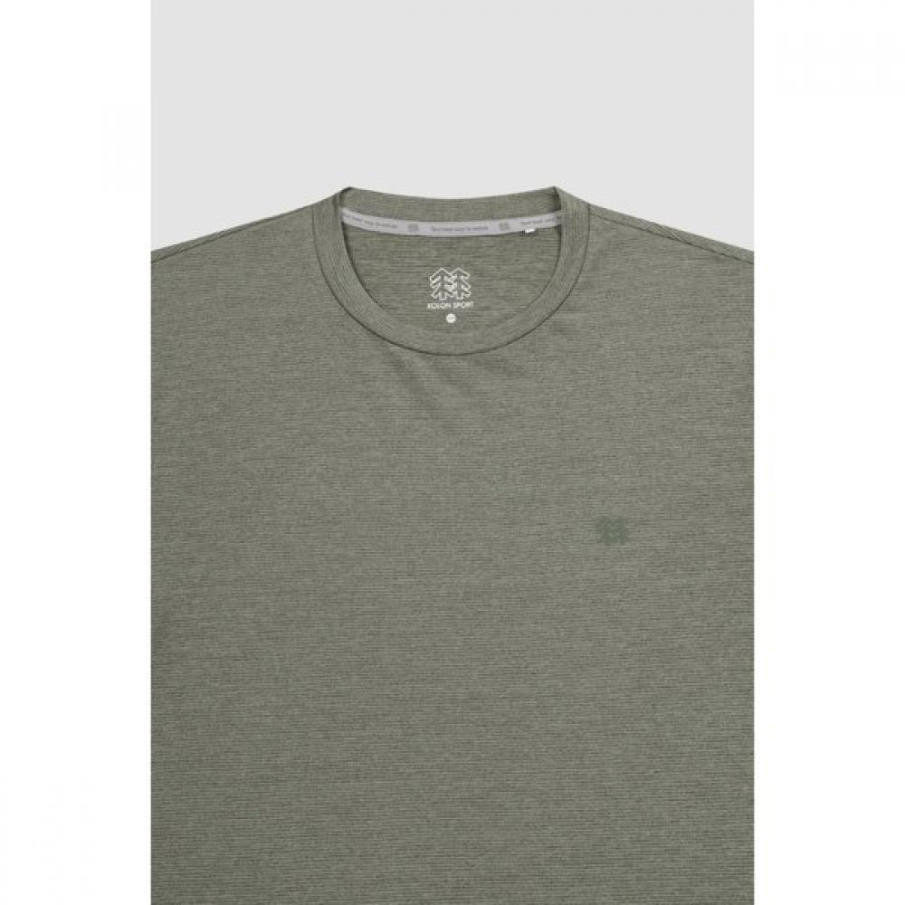 Kolon SporT Men S Hiking ShorT Sleeve Round T ShirT jwTcm25301kha