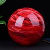 10CM Natural Rare Red Smelting Stone Energy Saving Quartz Crystal Ball Home Office Decoration Natural Cutting Polished Wand 1PC
