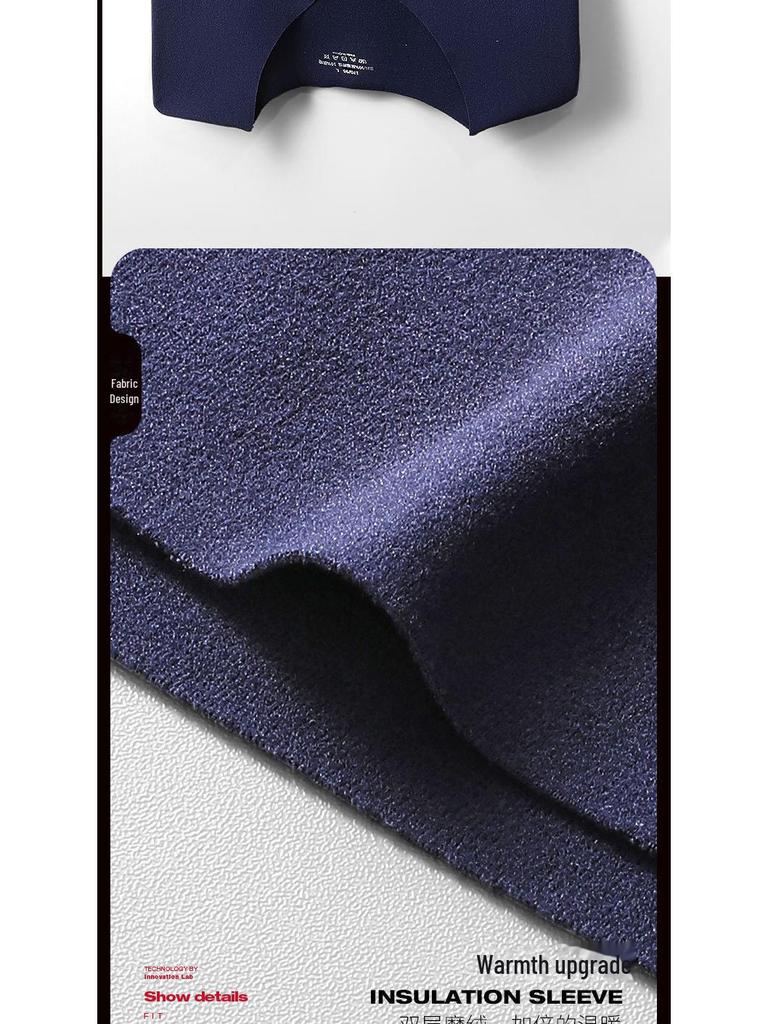 Men's Velvet-Lined Thermal Underwear Set: Seamless Cotton Sweater and Pants for Autumn/Winter