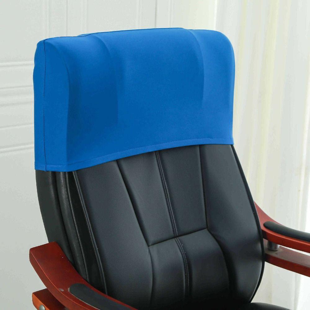 Elastic Chair Back Protector Solid Color Chair Head Cover Office Chair Backrest Cover Boss Chair