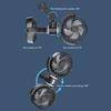Portable ABS Vehicle USB Powered Fan with Double Head and Adjustable Speed for Long Road Trips Summer Efficient Cooling