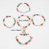5Pcs Snowman Christmas Bracelet Multi-Layer Stacking Rope Chain Bangle Beaded Bracelet  Gifts