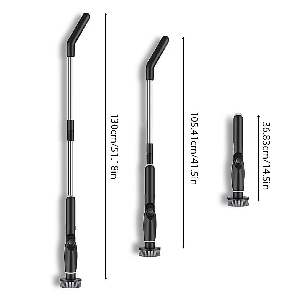 9-in-1 Elektrischer Spin-Schrubber mit 9 Bürstenköpfen Kabelloser Reinigungsbürsten-Schrubber Teleskopstiel
