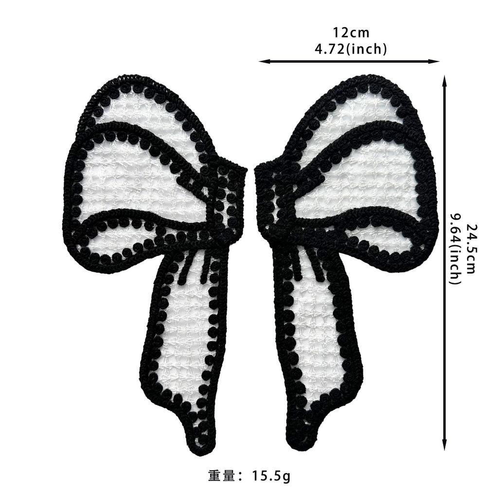 Big Bow Diy Clothing Handmade Accessories Neckline Accessories Cardigan Lace Decorative Patch Cloth Sticker